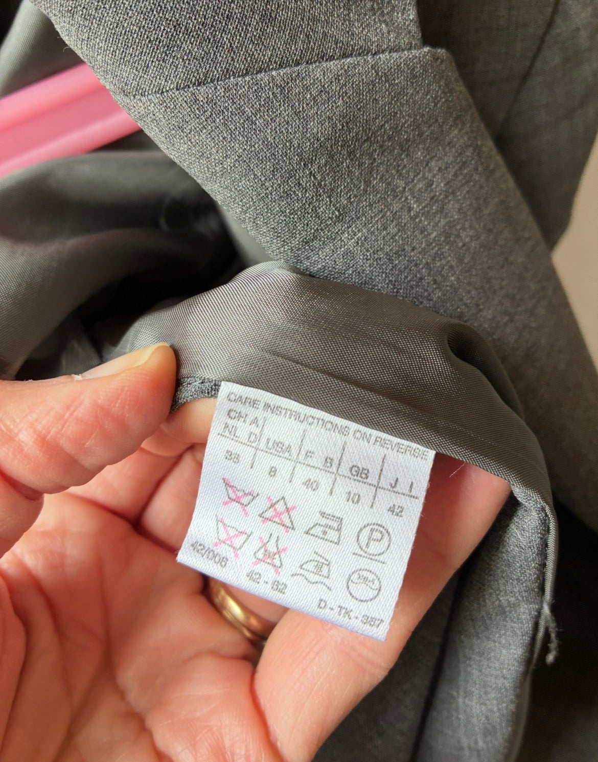 Max Mara — Tailleur Vintage Grigio Melange Giacca + Gonna