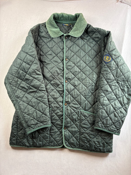 Henri Lloyd – Giacca Trapuntata Verde Petrolio Taglia M Made in England