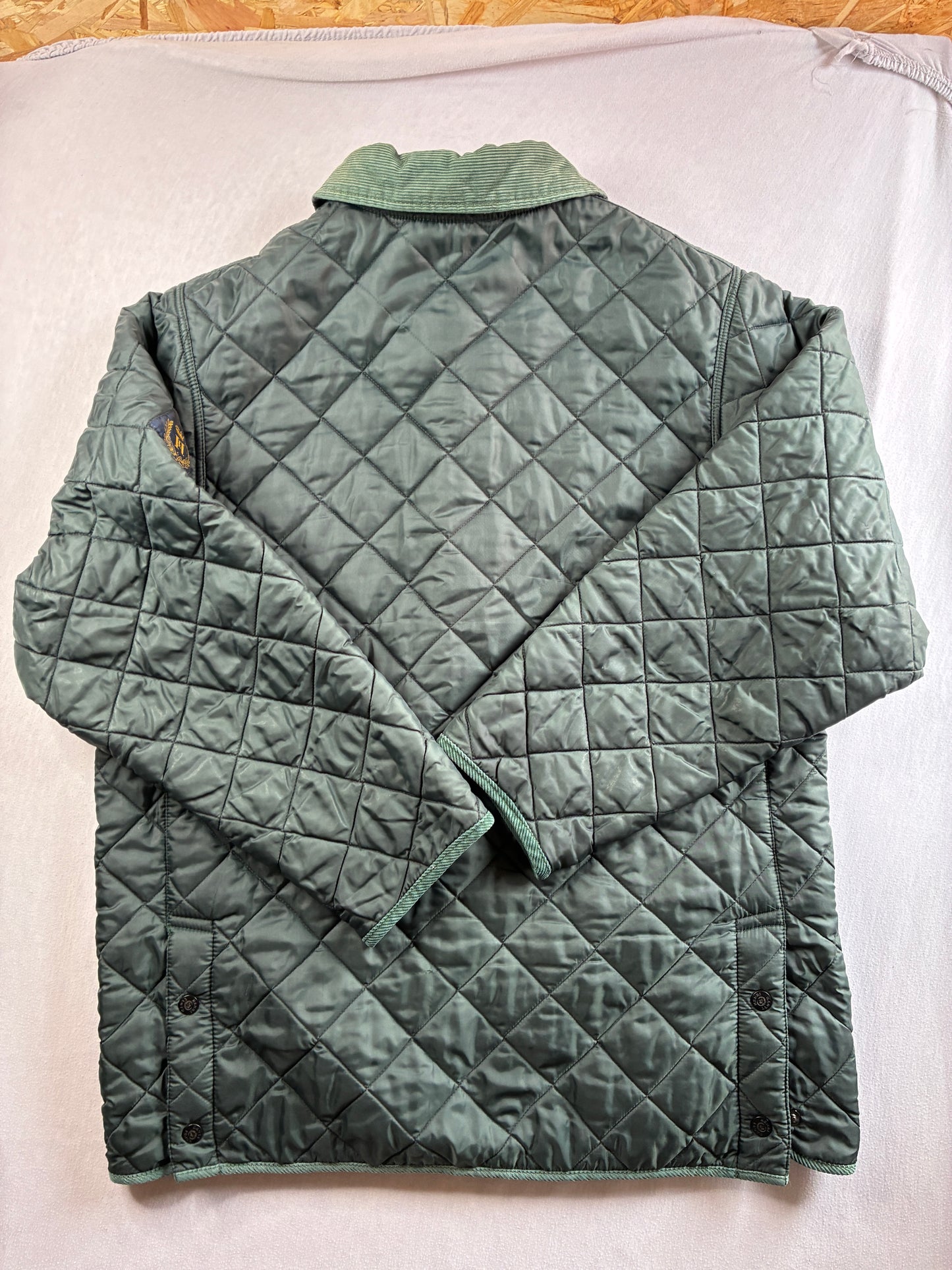 Henri Lloyd – Giacca Trapuntata Verde Petrolio Taglia M Made in England