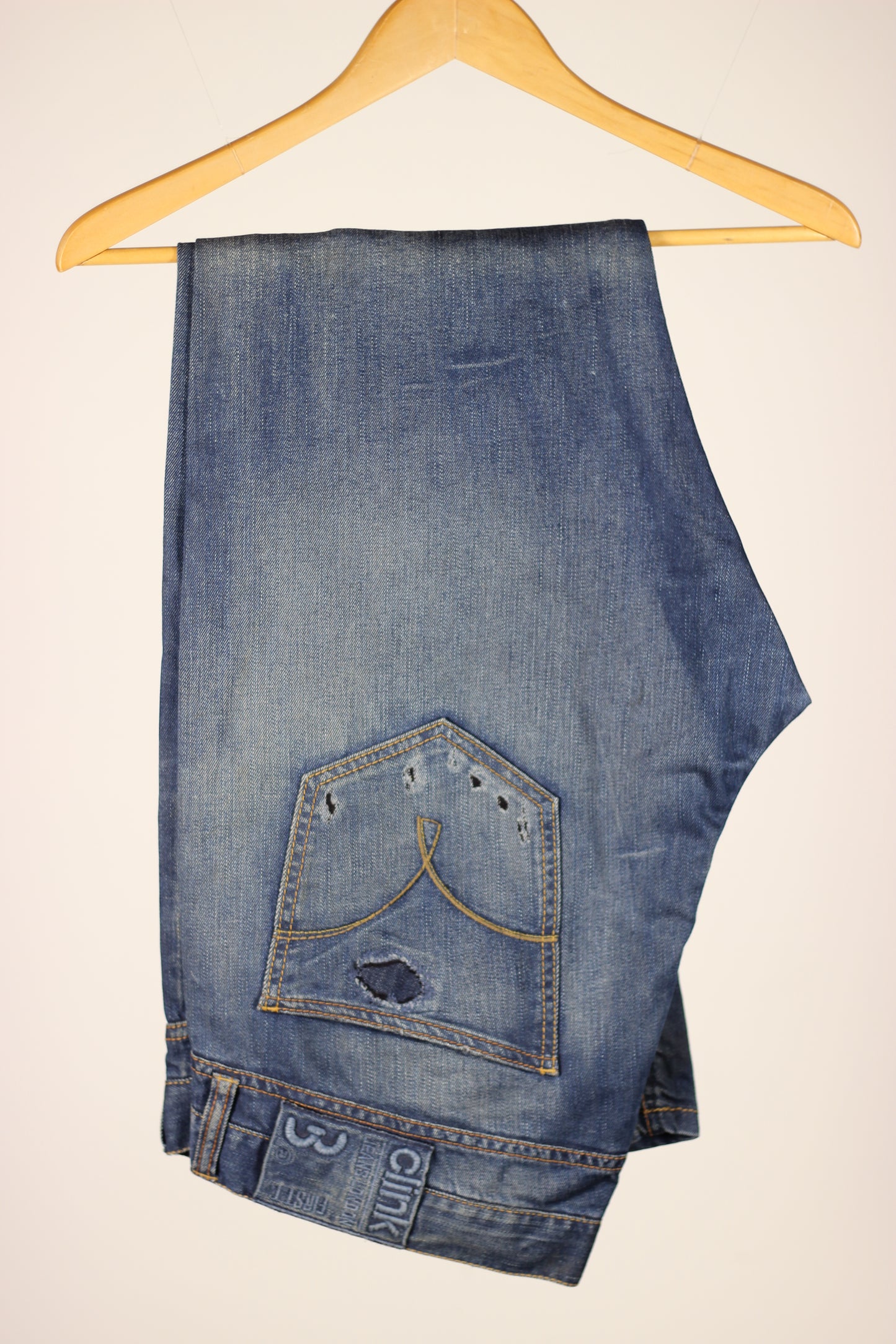 Jeans Vintage Clink Destroyed Blu – Made in Italy Taglia 52