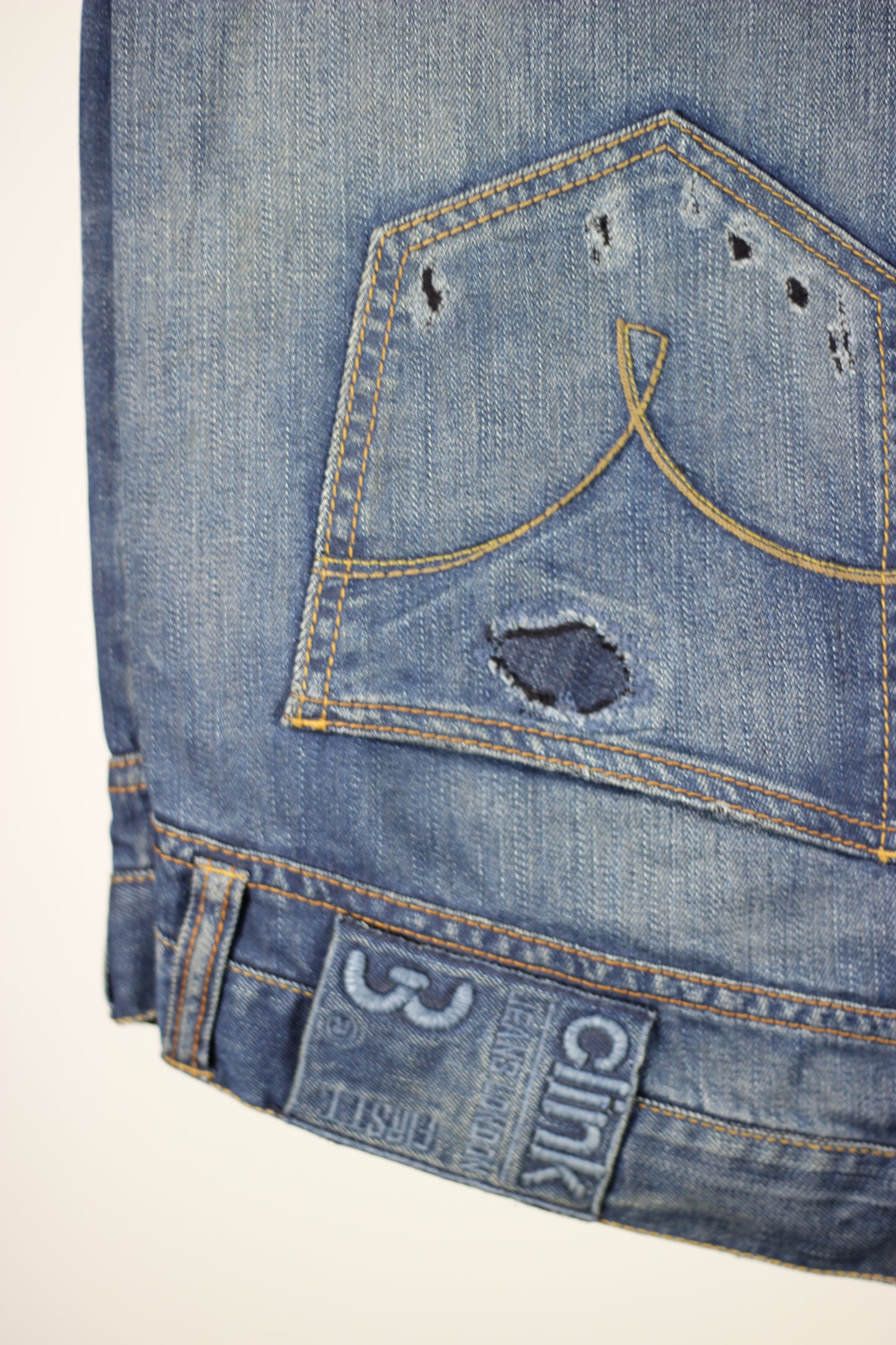 Jeans Vintage Clink Destroyed Blu – Made in Italy Taglia 52