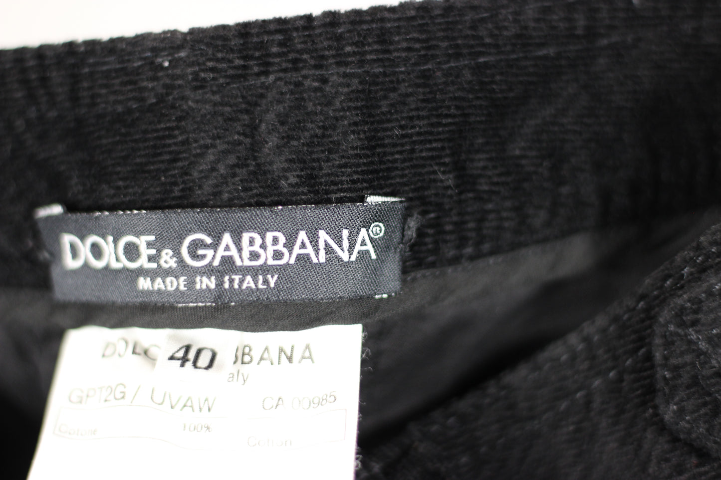 Pantaloni Vintage Dolce & Gabbana Neri con Fibbie e Zip – Taglia 40