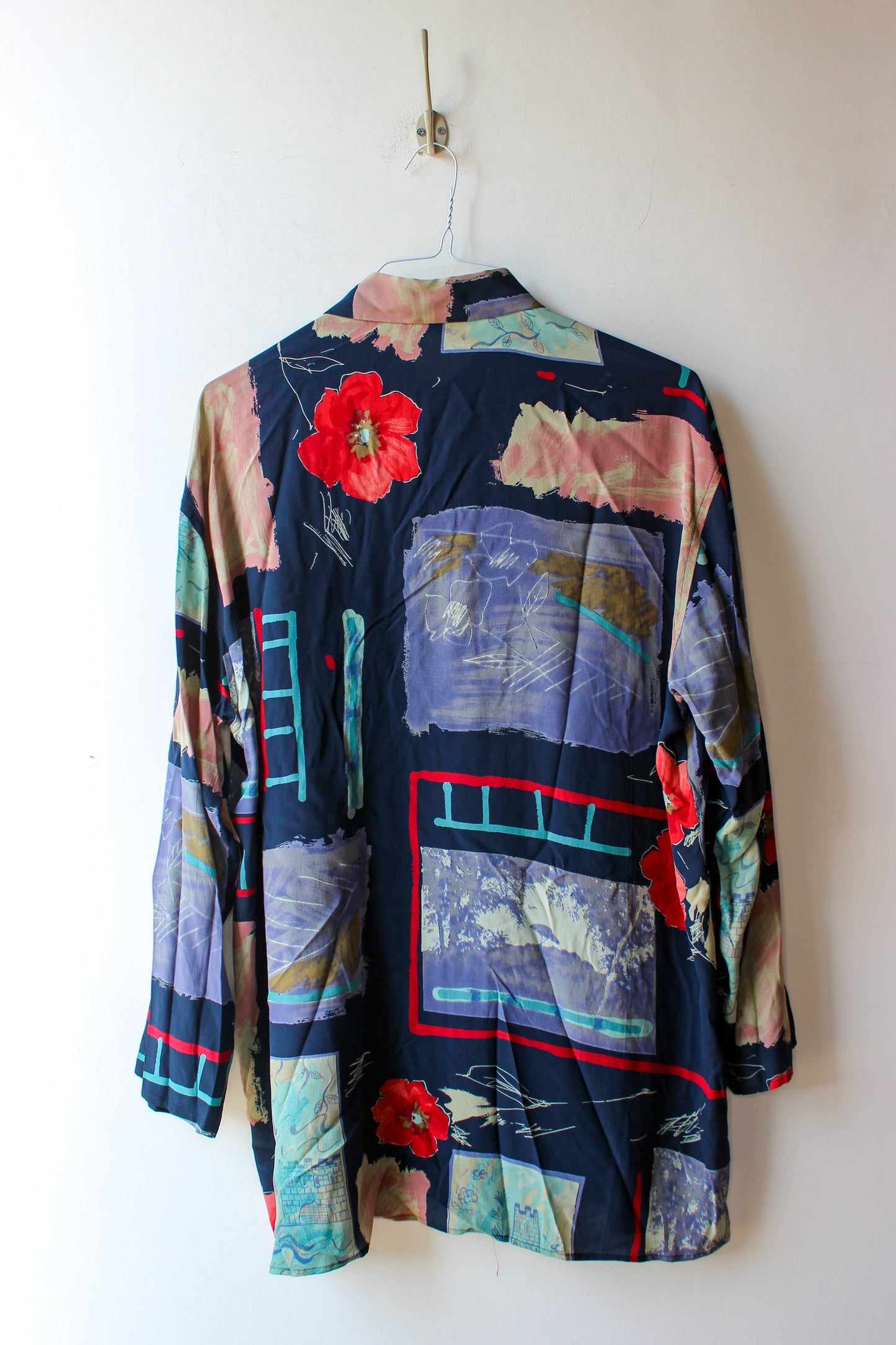 Camicia Vintage Aspesi in Seta con Stampa Artistica