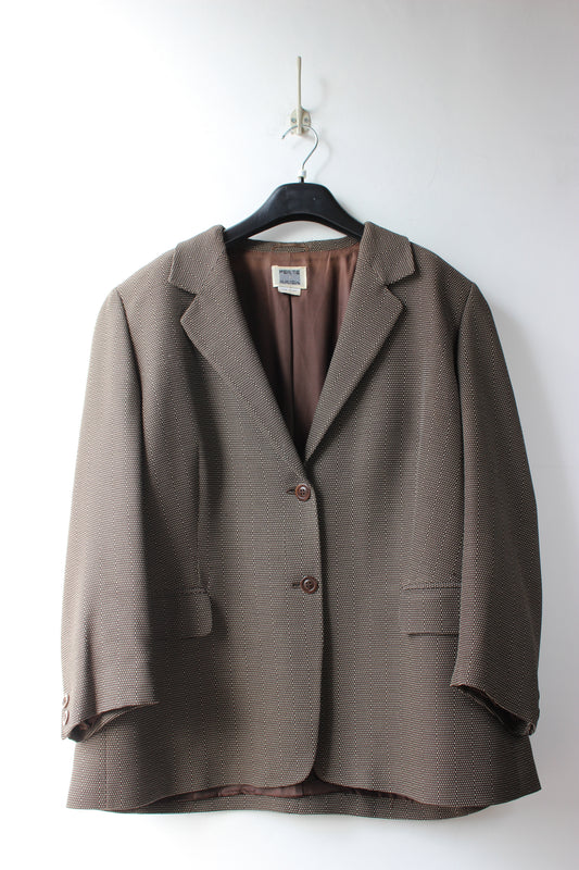 Vintage Jacket For You by Krizia Marrone Microtexture - Made in Italy