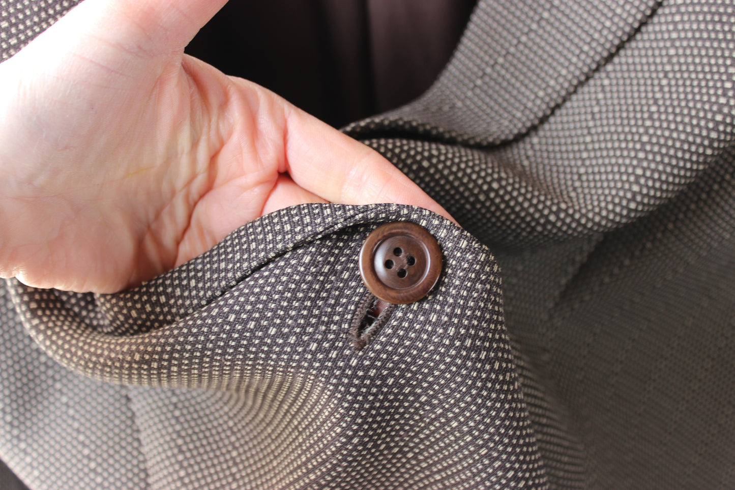 Giacca Vintage Per Te by Krizia Marrone Microtexture - Made in Italy