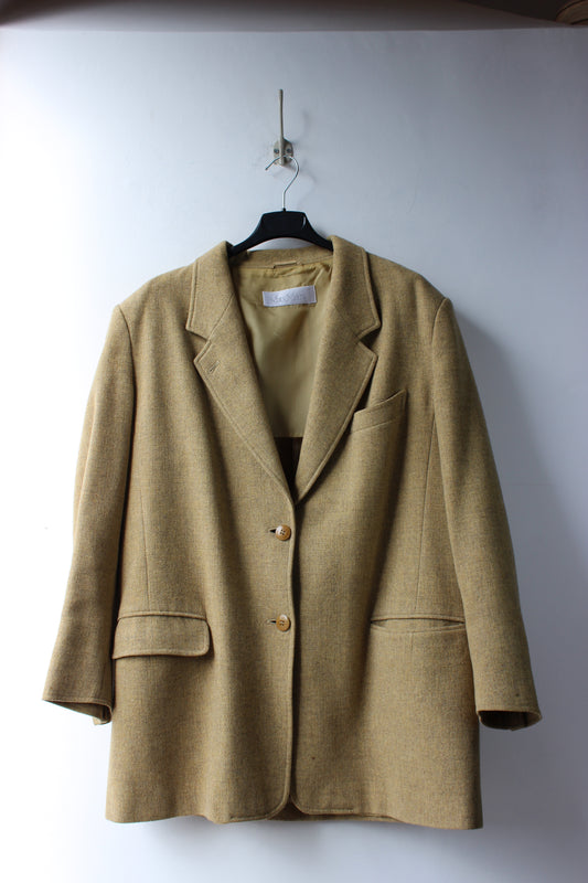 Max Mara Vintage Beige Wool and Cashmere Jacket Size 46