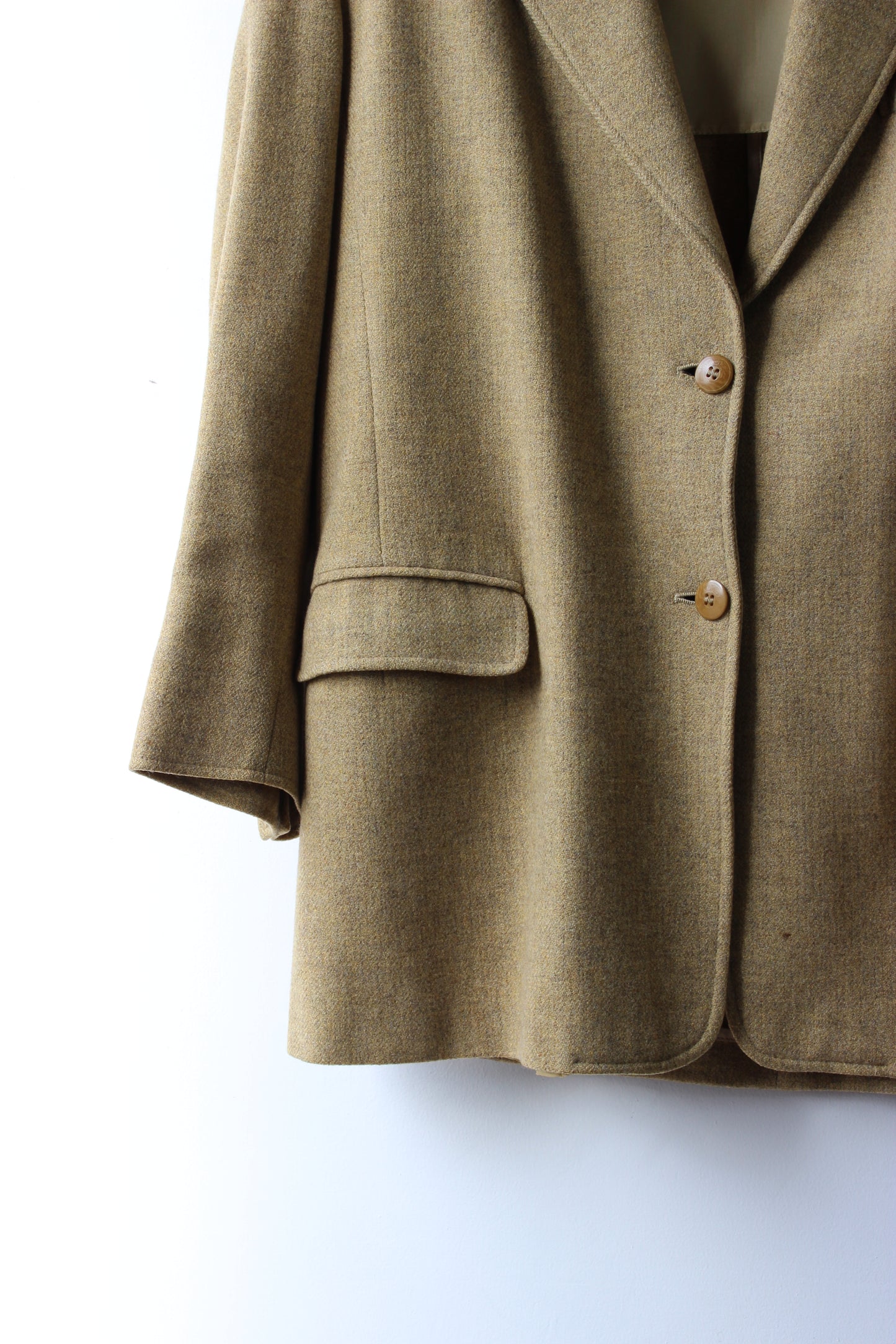 Giacca Max Mara Vintage Beige Lana e Cashmere Taglia 46