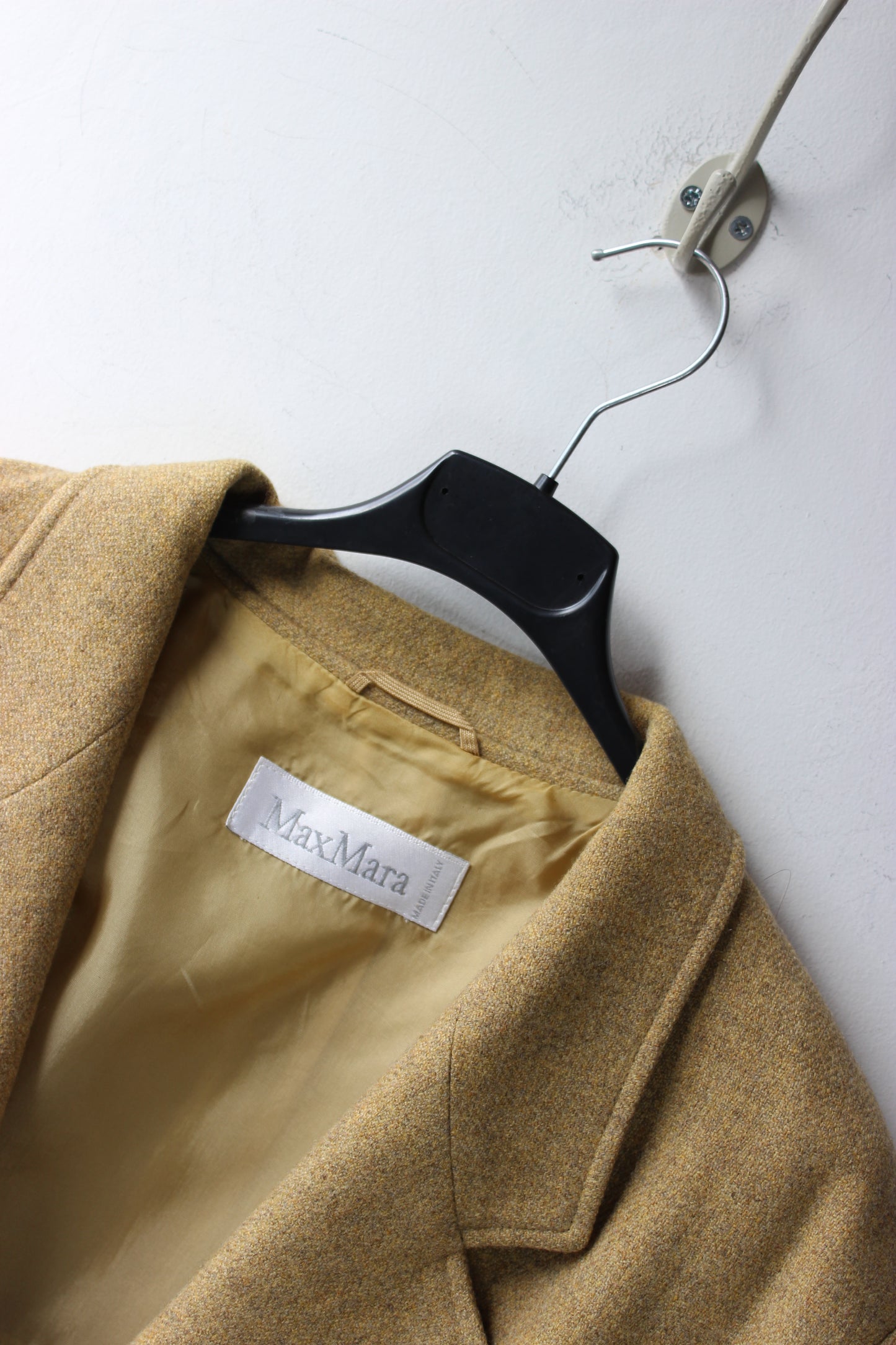 Giacca Max Mara Vintage Beige Lana e Cashmere Taglia 46