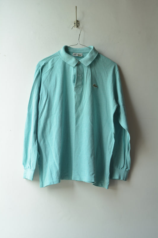 Polo Vintage Chemise Lacoste Maniche Lunghe Turchese