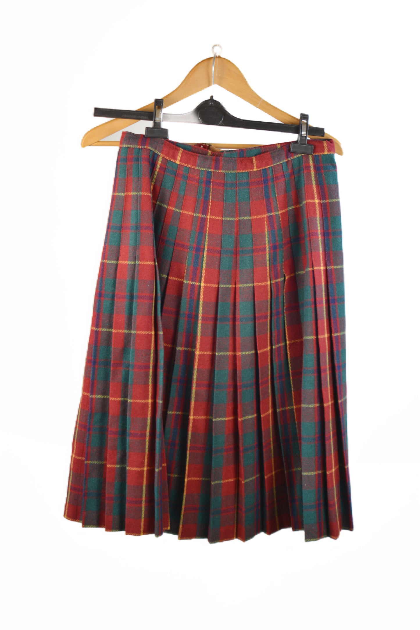 Gonna kilt tartan vintage — vista posteriore plissettata