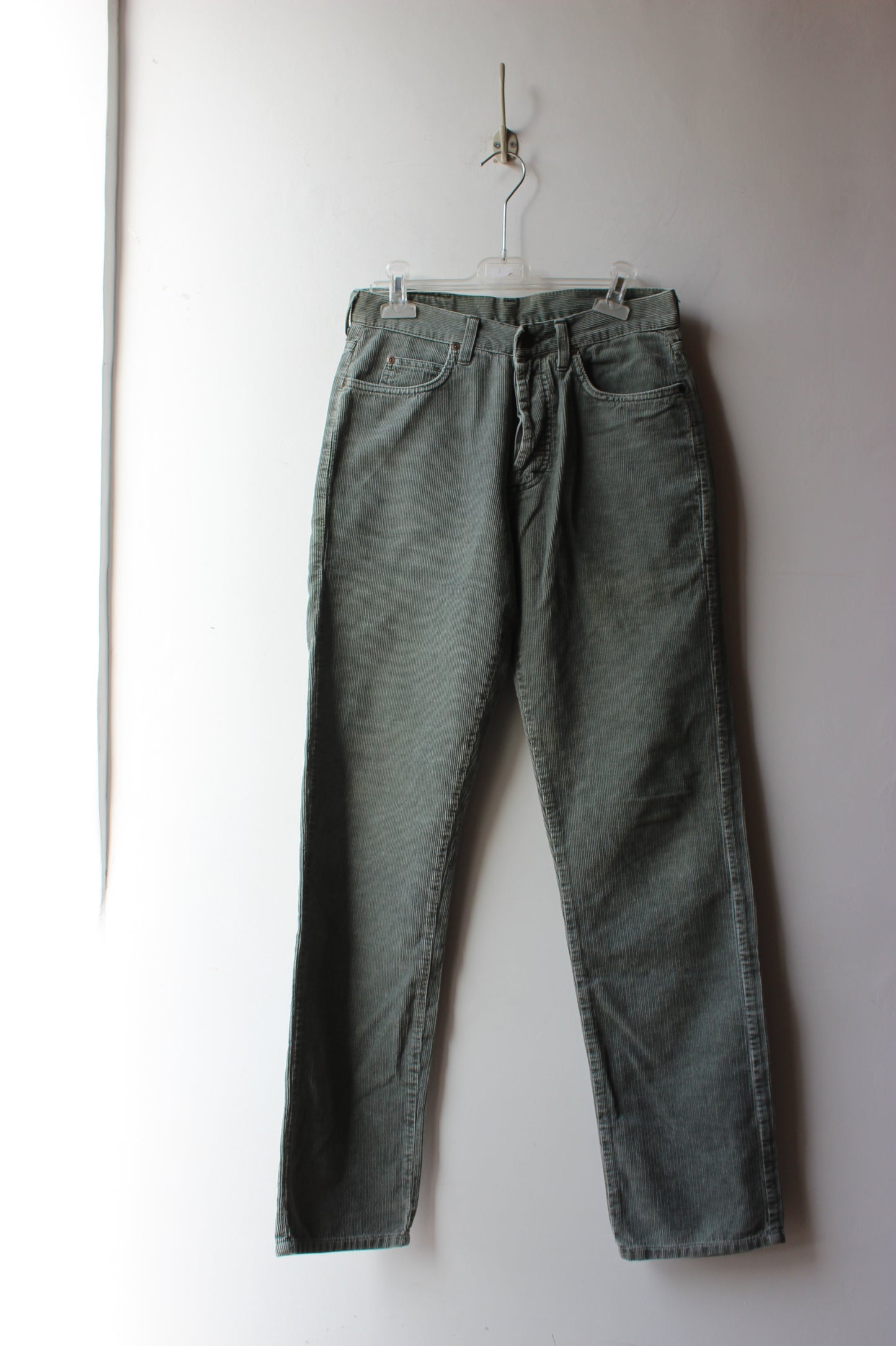 Pantaloni Lee Vintage Verde Salvia a Coste Taglia 52