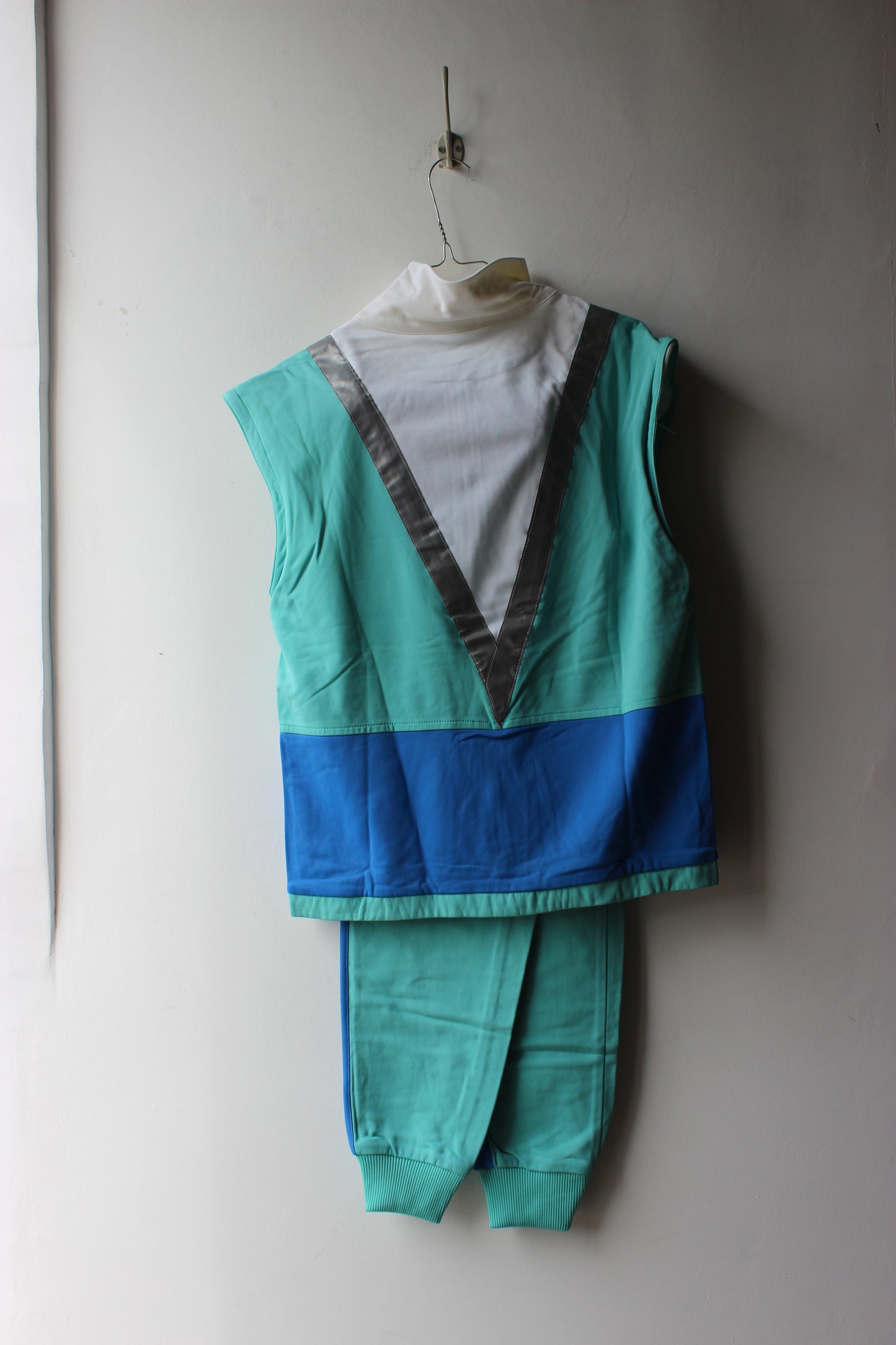 Tuta Lotto On The Road vintage turchese blu bianca - Made in Italy