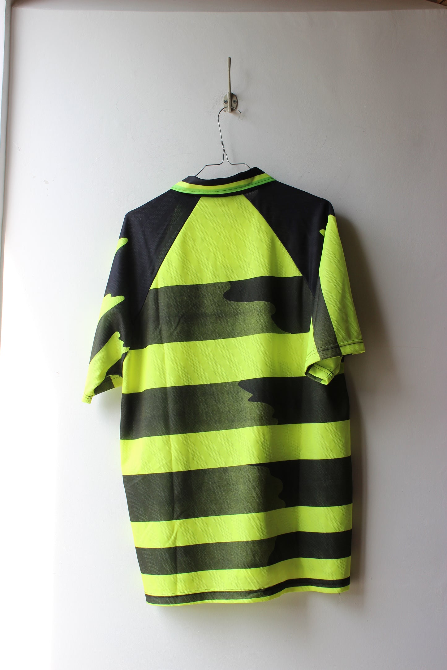 Maglia Celtic FC Umbro vintage giallo fluo e nero - Taglia L