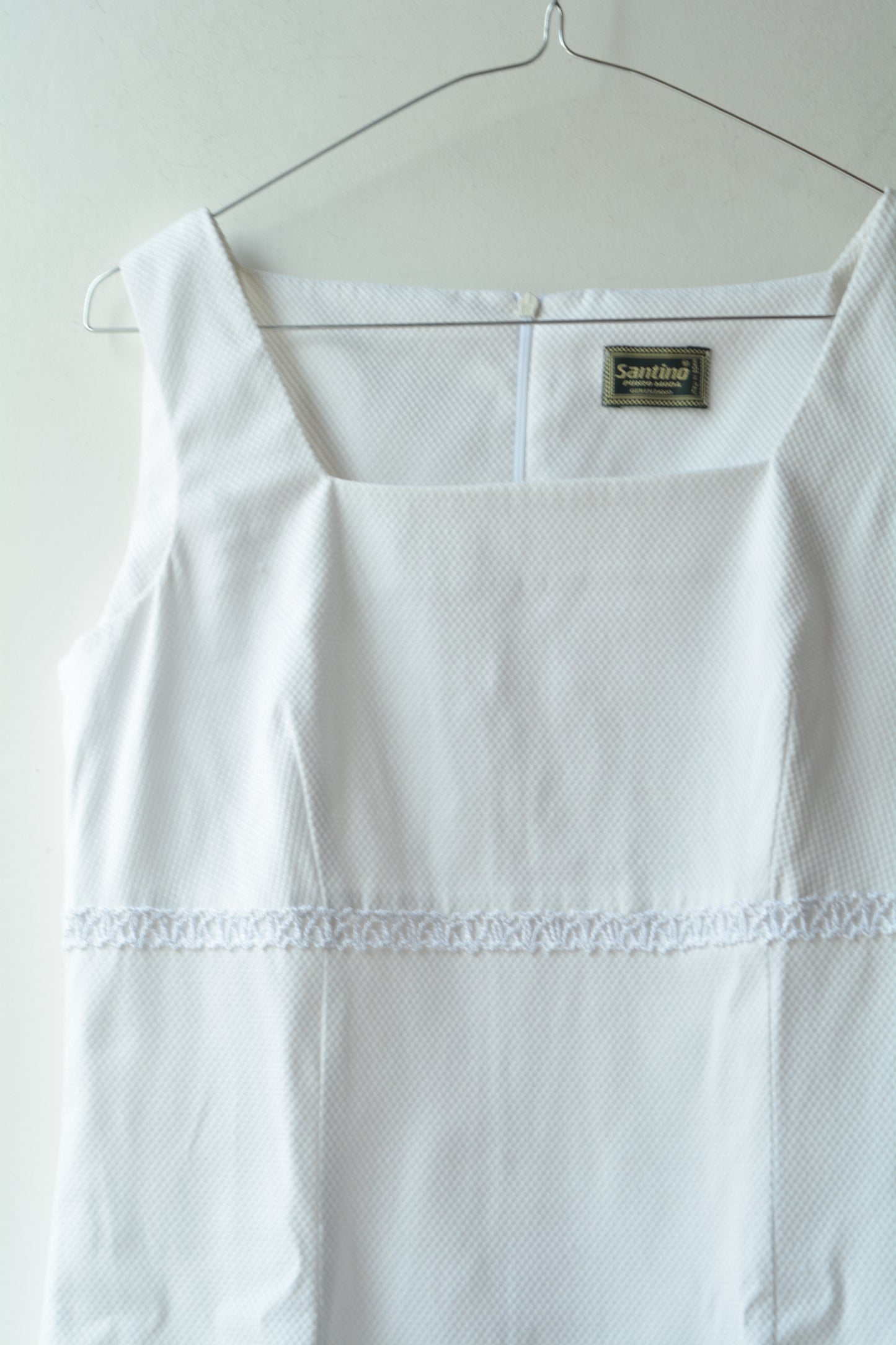 Tubino Vintage Santino Punto Moda Bianco Piqué