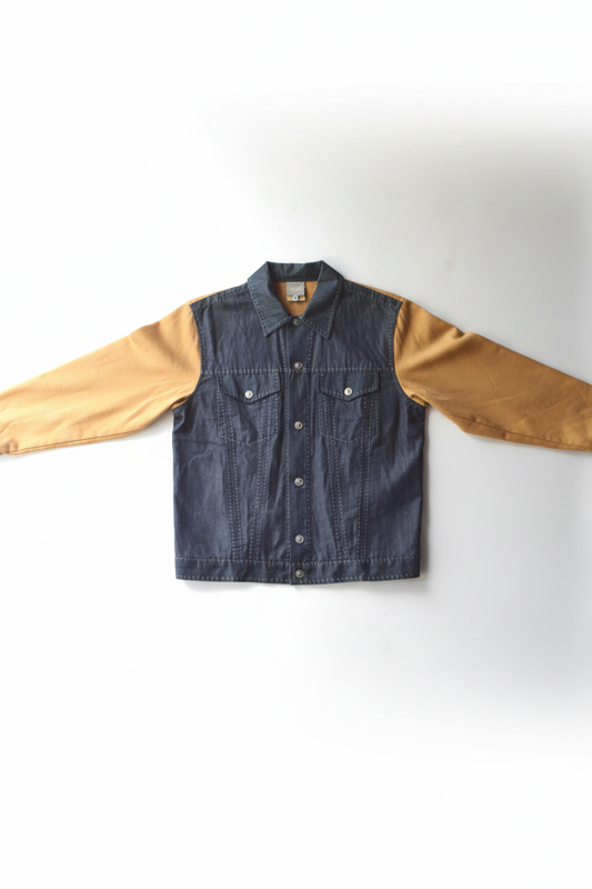 Versace Jeans Couture Giacca Vintage Bicolore Denim e Suede Uomo XXL