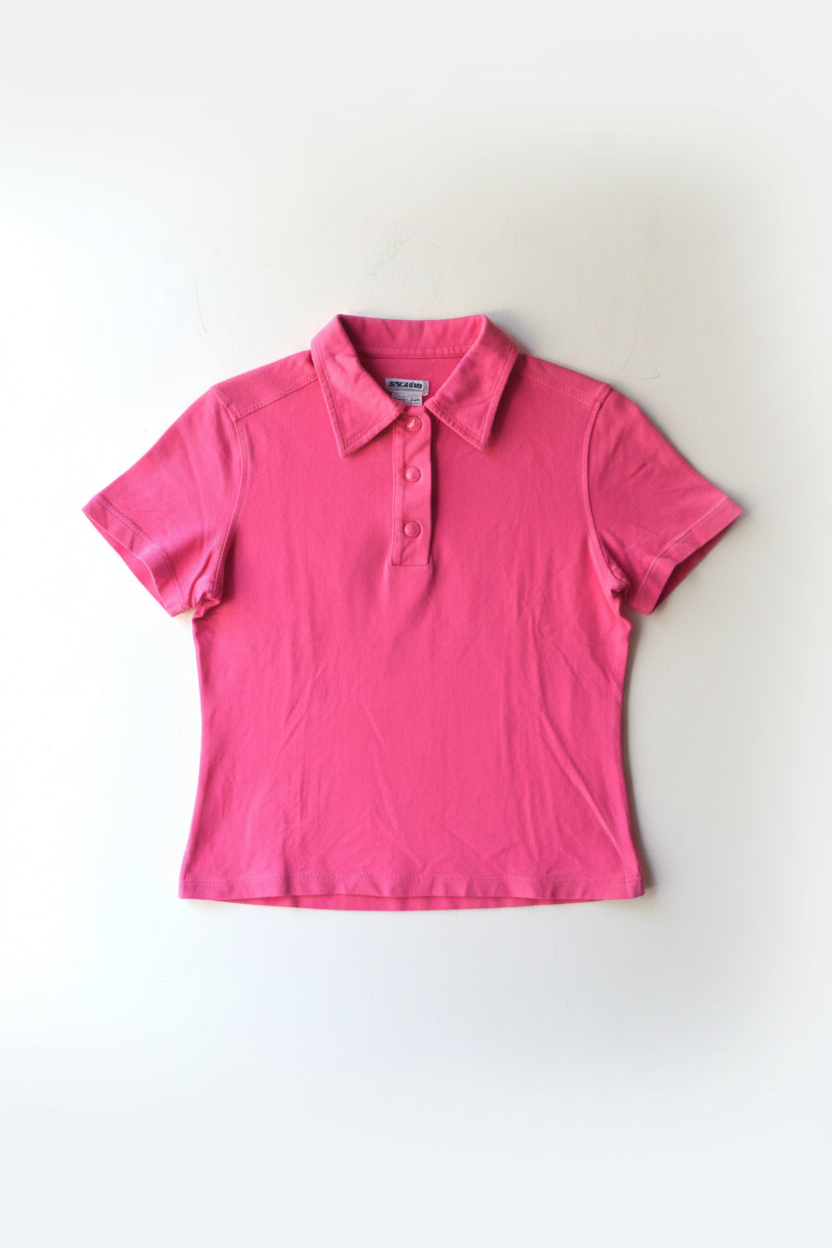 Iceberg Jeans Polo Vintage Rosa Fucsia Taglia S — Made in Italy